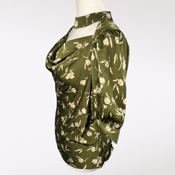 Astr Green Floral Blouse - Picture 5 of 11